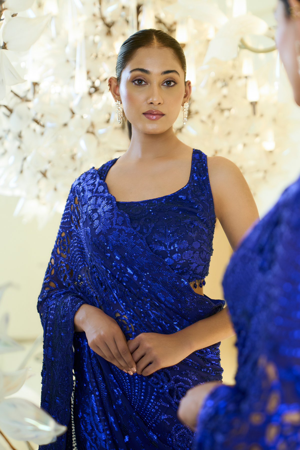 INDIGO BUE SAREE SET