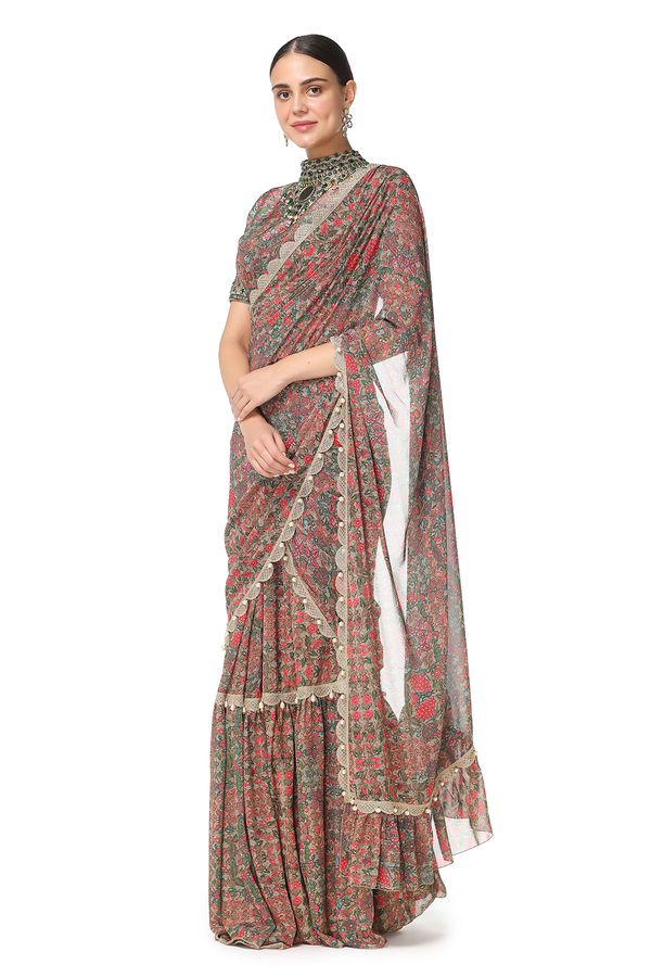 Rrhea Stitch Sari Set