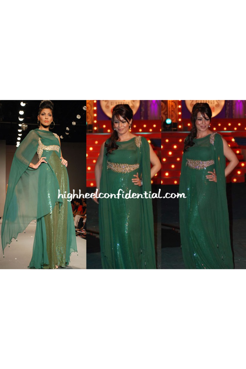 Mahima Chowdhury In Forest Green Fern Gown