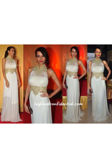 Dipanita Sharma In Ivory Chiffon Gown