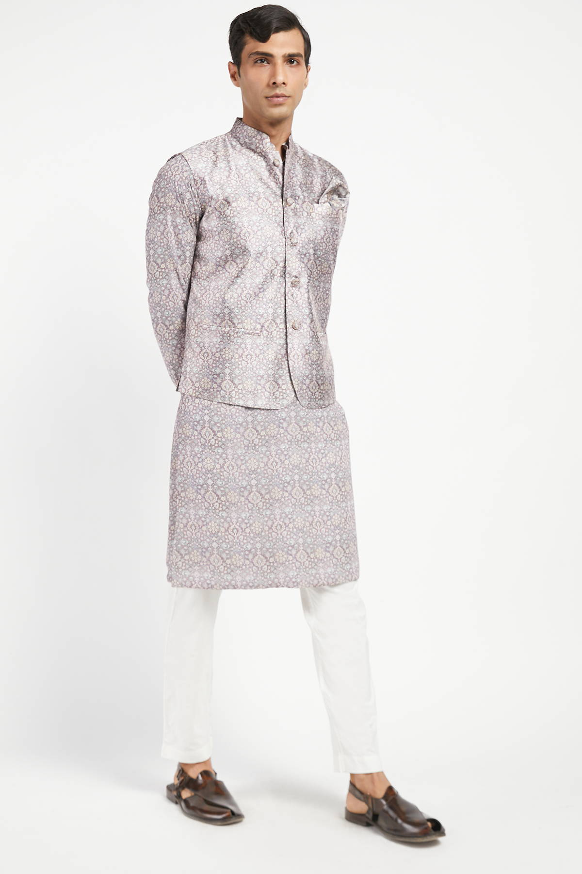MENS KURTA BUNDI WITH CHURIDAR SET