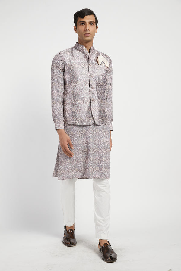 MENS KURTA BUNDI WITH CHURIDAR SET