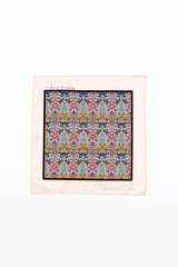 Grey Blue, Orange, & Light Blue Printed Pocket Square Gift Box