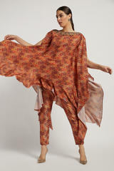 Coral Lana Kaftan Kurta Set
