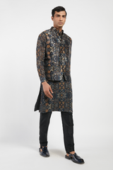 MENS KURTA BUNDI WITH CHURIDAR SET