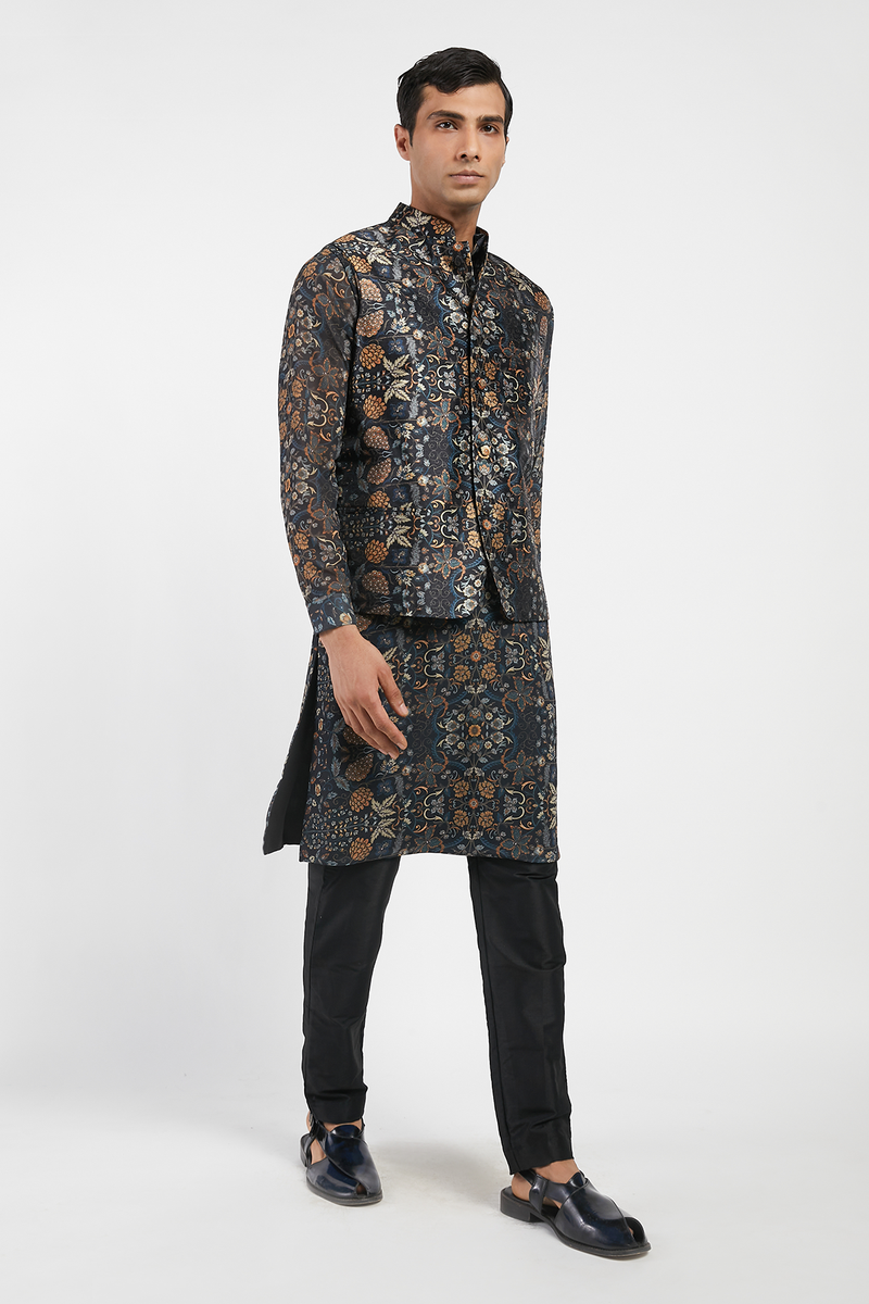 MENS KURTA BUNDI WITH CHURIDAR SET