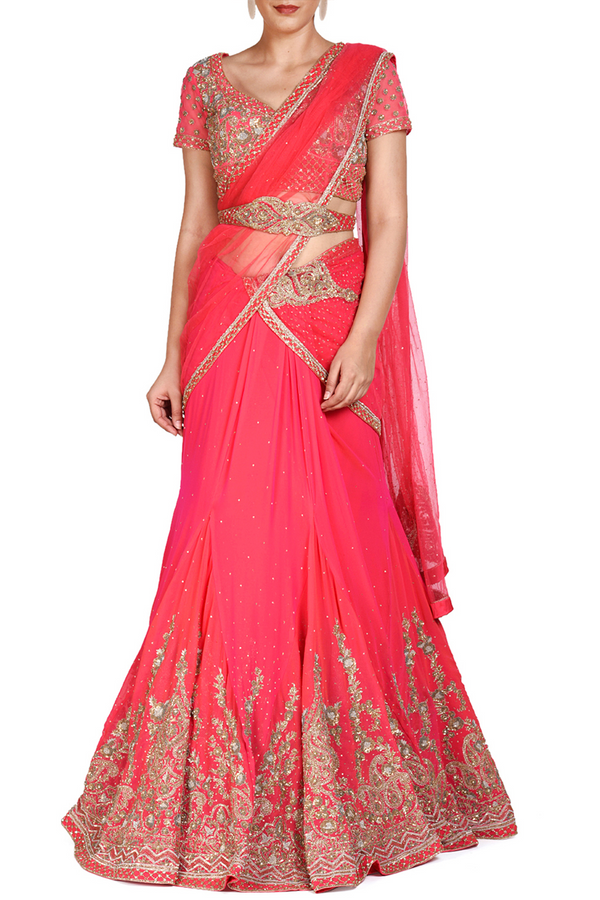 AQILA LEHENGA SARI SET
