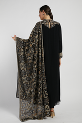 Black Rania Kurta Set With Dupatta