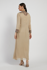 Beige Rania Kurta Set With Dupatta