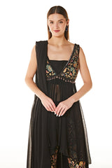 Black Ayat Bodice Embroidered Kurta Set