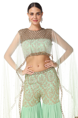 AQUA G-60 SHARARA WITH NET CAPE SET