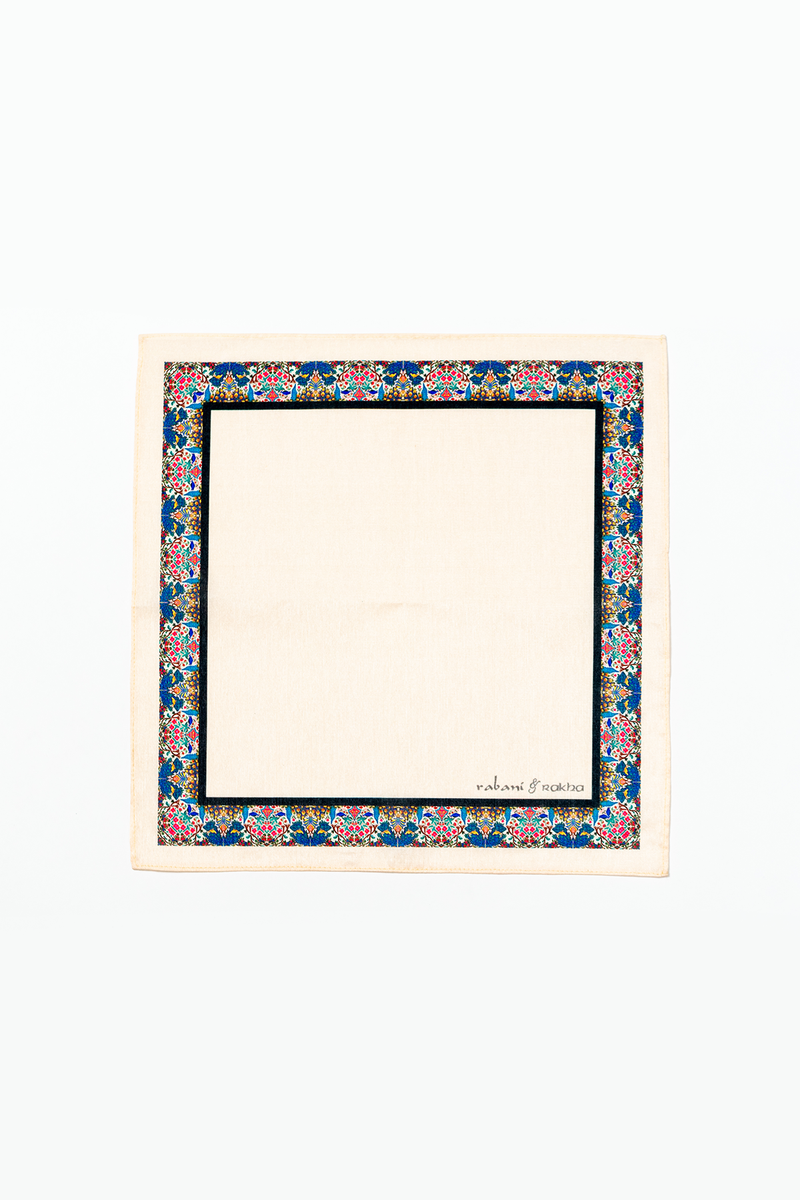 White, Peach, & Cream Printed Pocket Square Gift Box