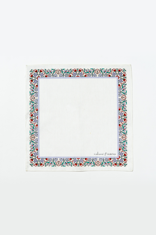 White, Peach, & Cream Printed Pocket Square Gift Box