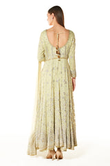 Green Georgette Ayat Embroidered Anarkali Set