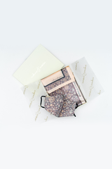 Amethyst Print Pocket Square and Mask Gift Box