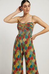 Multi Coloured Trellis Ramona Jumpsuit