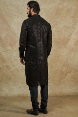 Black Georgette Embroidered Bundi Jacket