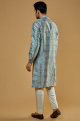 Multi-Colored Dupion Printed Sheeting  Kurta set