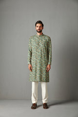 Green Georgette Kurta Set