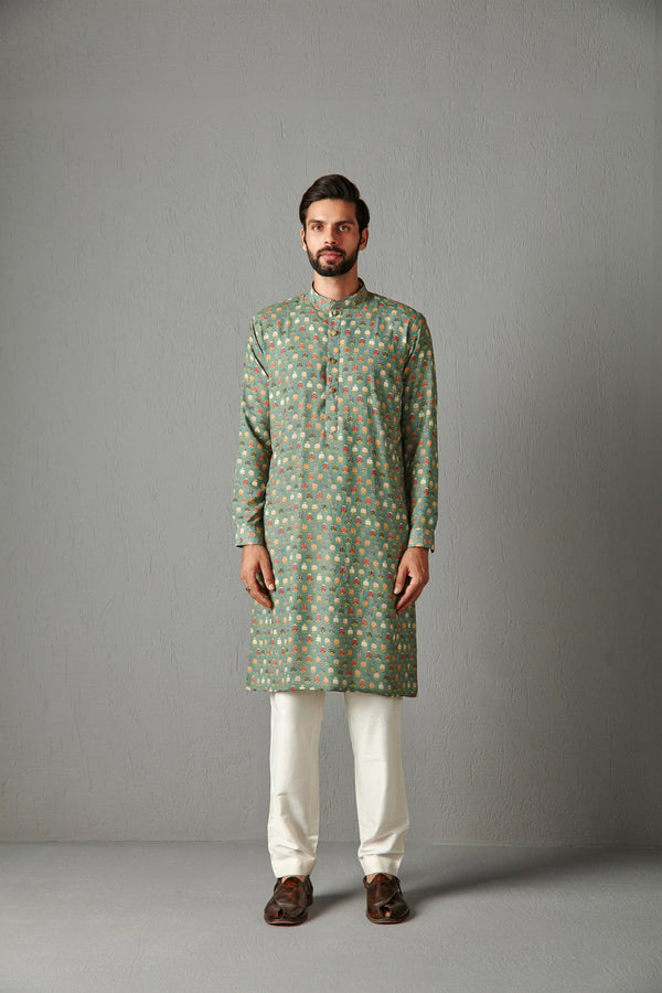 Green Georgette Kurta Set