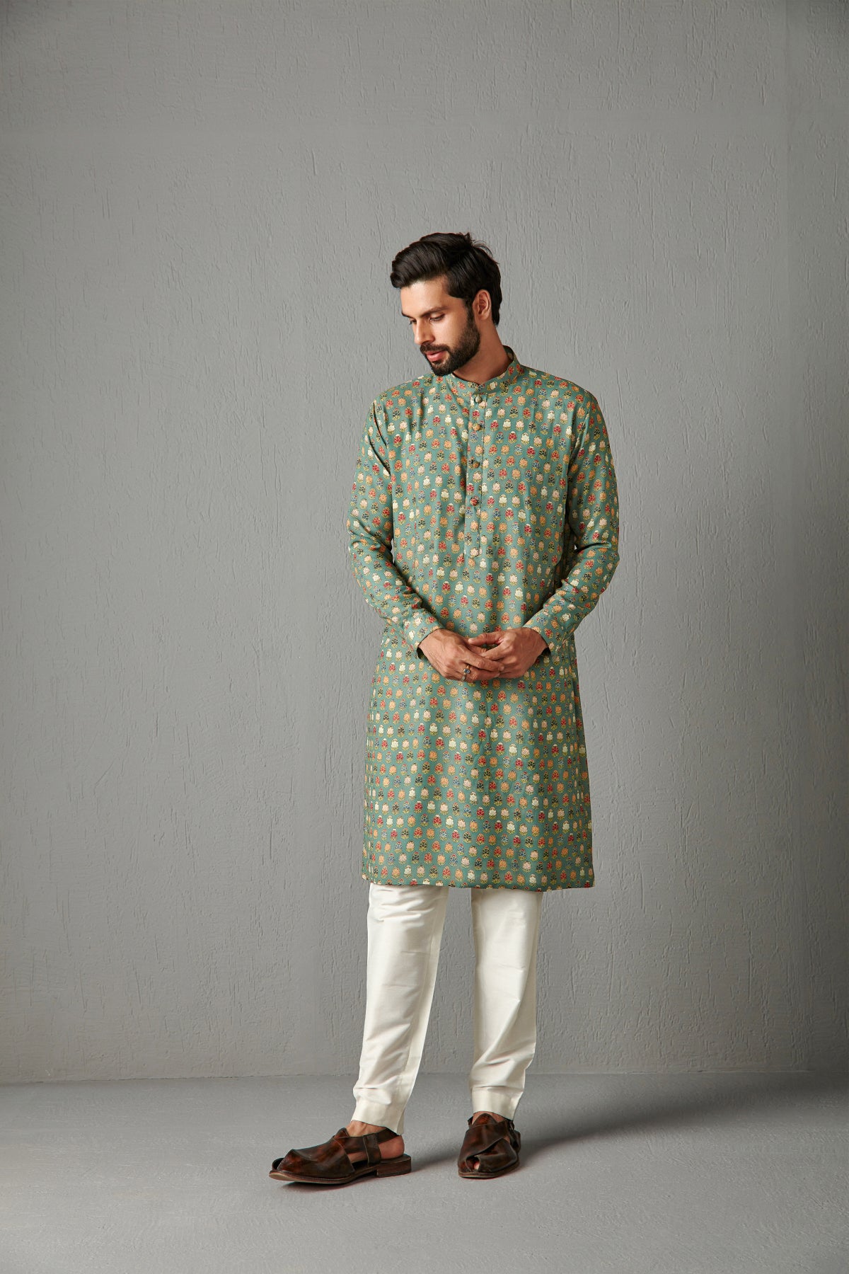 Green Georgette Kurta Set