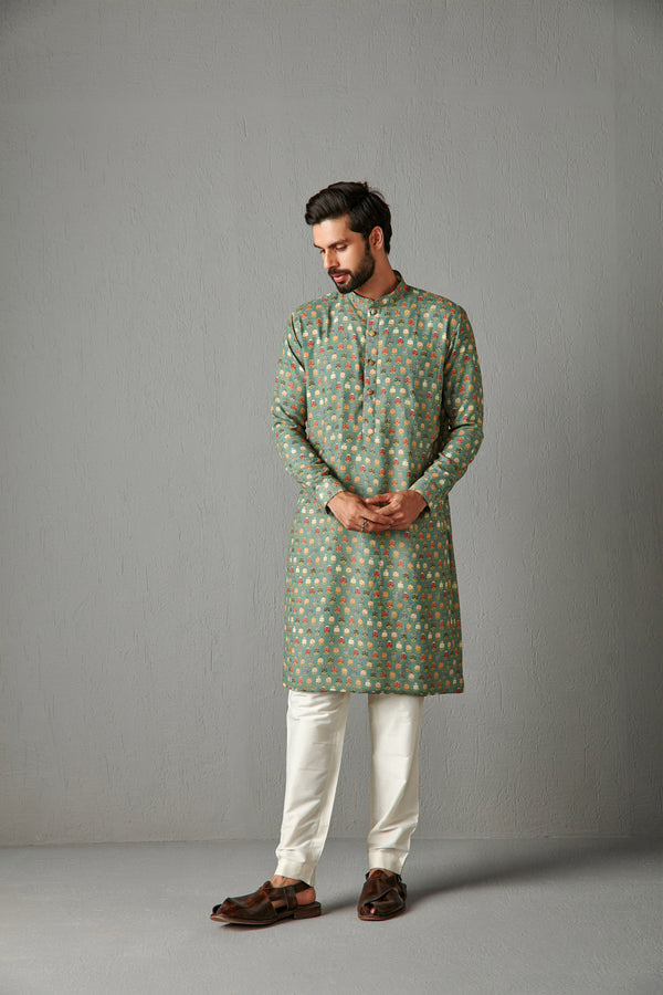 Green Georgette Kurta Set