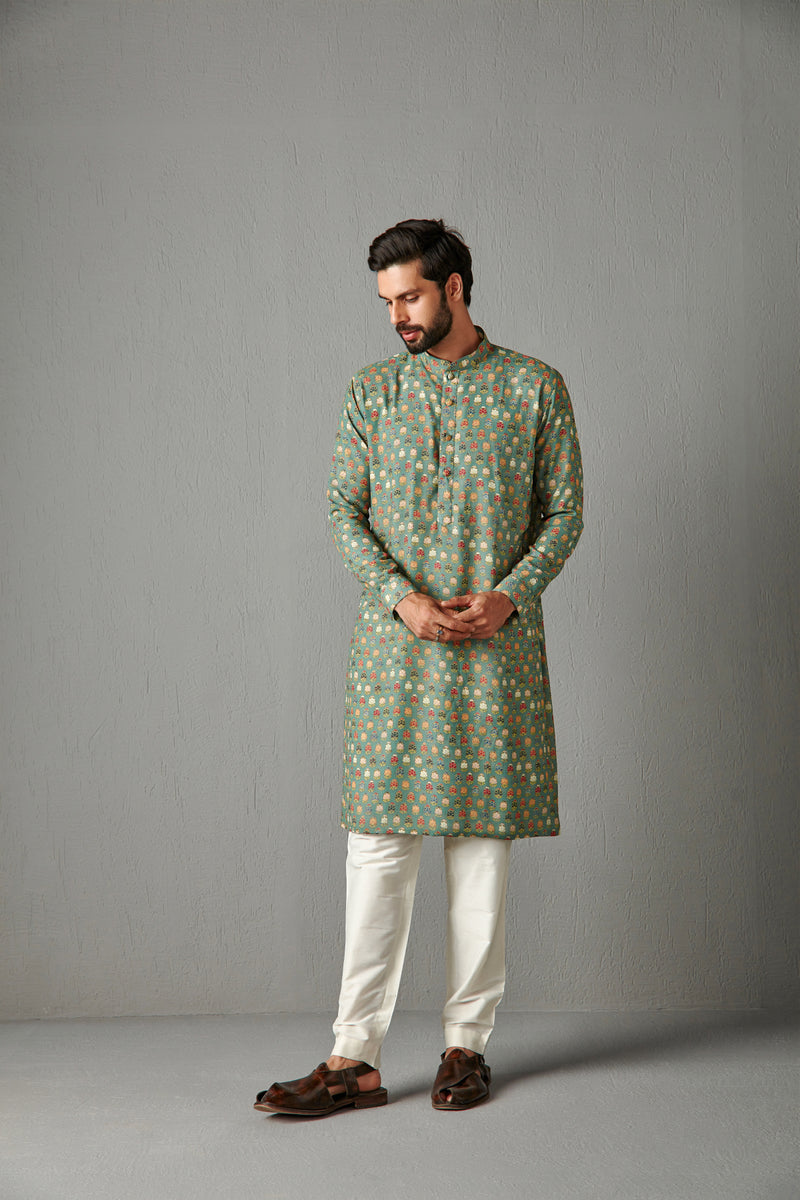 Green Georgette Kurta Set