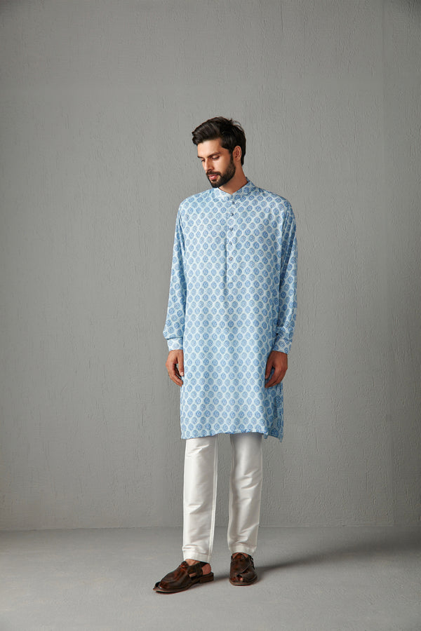 Aqua Blue Georgette Kurta Set