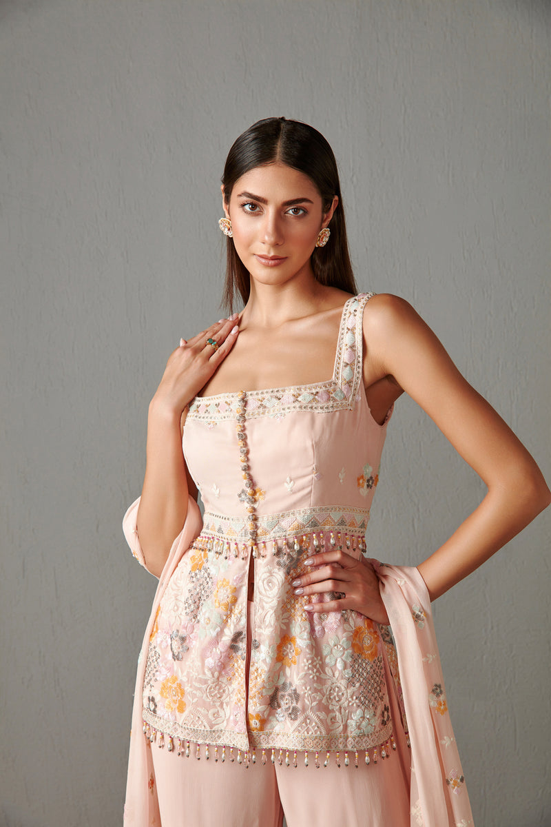 Blush Pink Peplum Set