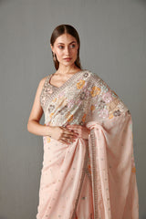Blush Pink Saree Set