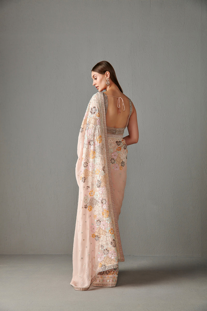Blush Pink Saree Set