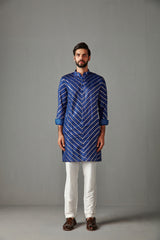 Royal Blue Silk Kurta Set