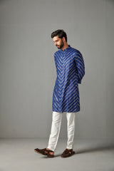 Royal Blue Silk Kurta Set