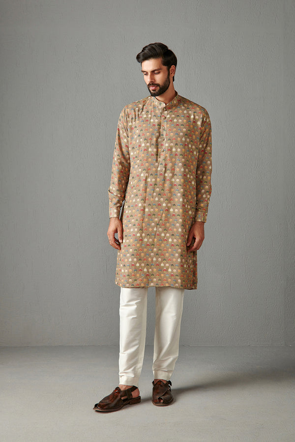 Gold Georgette Kurta Set