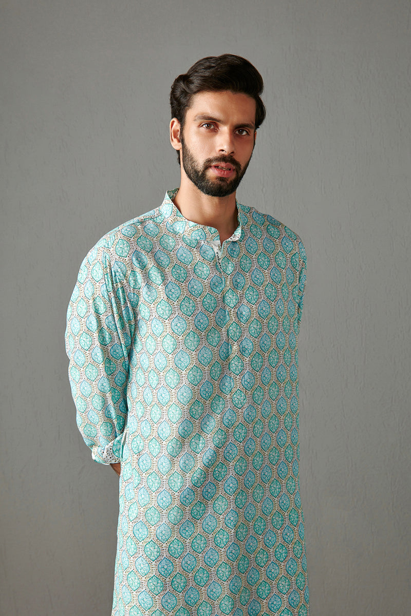 Aqua Blue Georgette Kurta Set