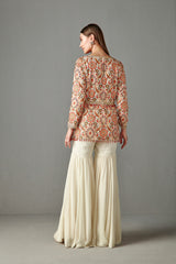 Ivory Embellished Gharara Set