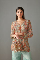 Aqua Embellished Gharara Set