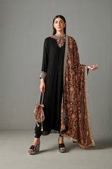 Black Embellished Suit Set