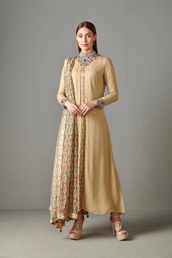 Gold Printed Suit Set