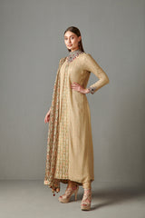 Gold Printed Suit Set