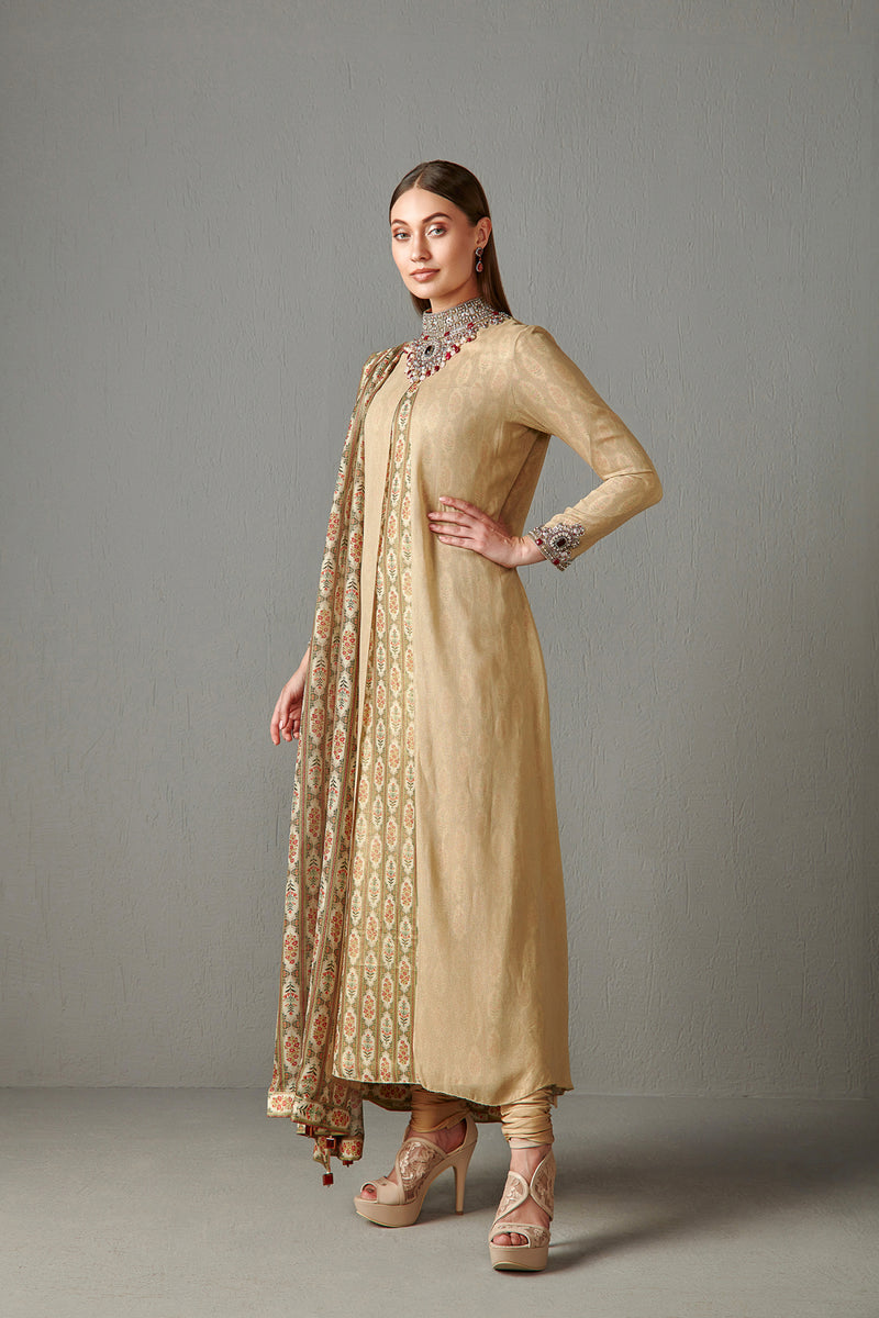 Gold Printed Suit Set