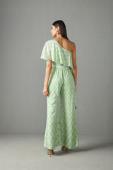 Lime Printed Jumpsuit