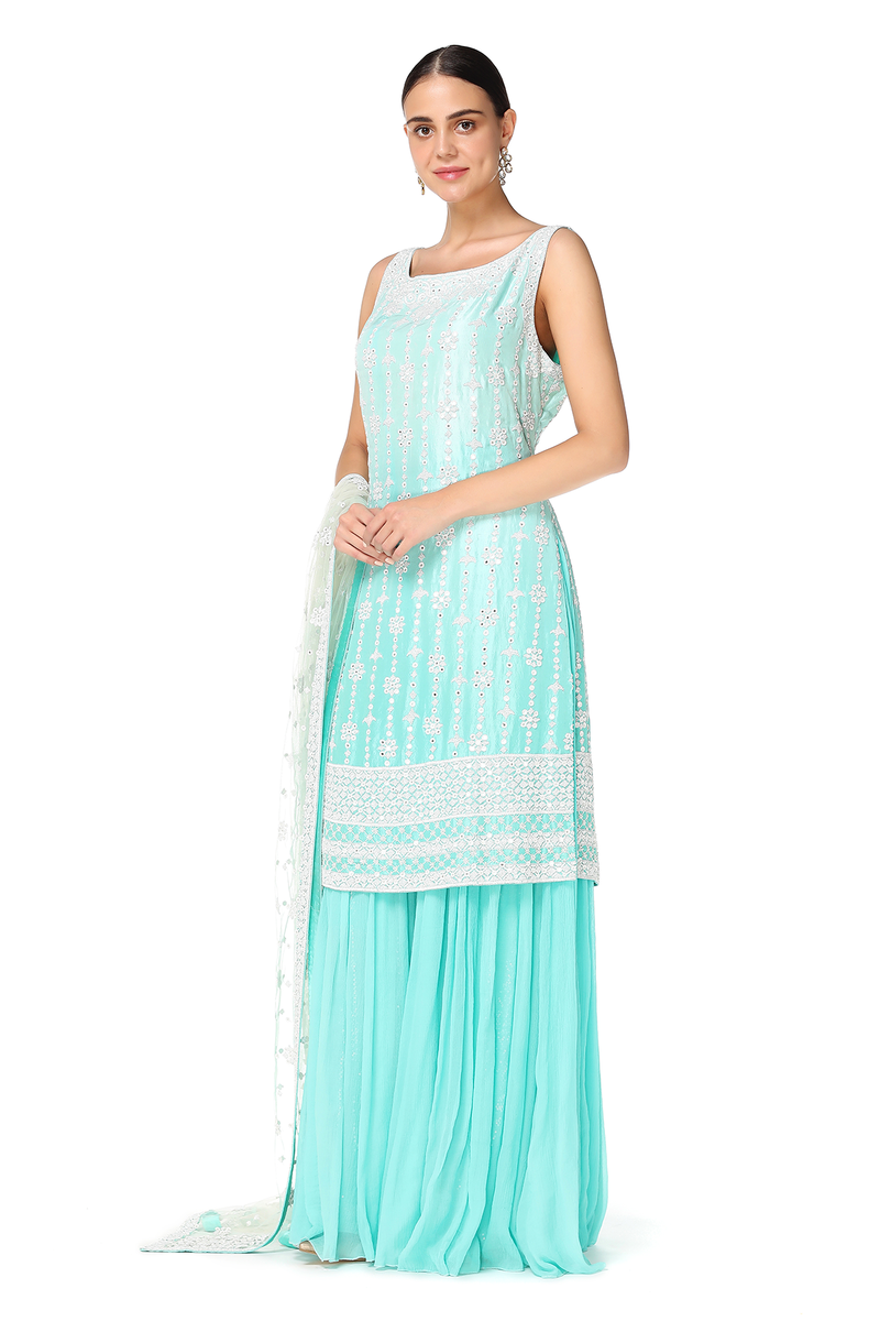 Ayat Kurta With Sharara Set