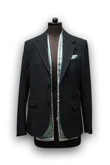 Aqua Satin Printed Pocket Square & Neck Stole Gift Box
